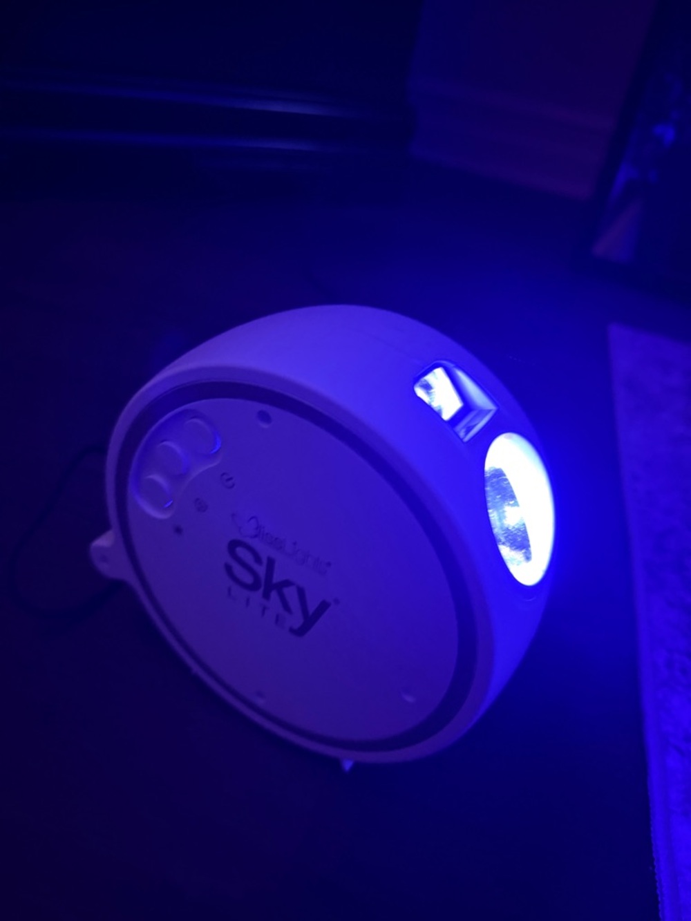 Sky Night Projector Machine - White with Blue Glow